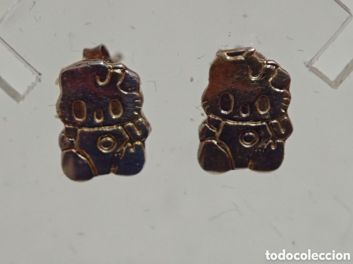 Joyeria: Pendientes en plata de ley escena osos - Foto 3