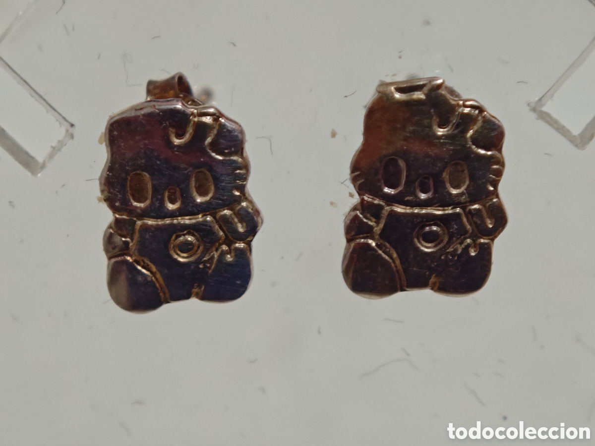 Joyeria: Pendientes en plata de ley escena osos - Foto 4