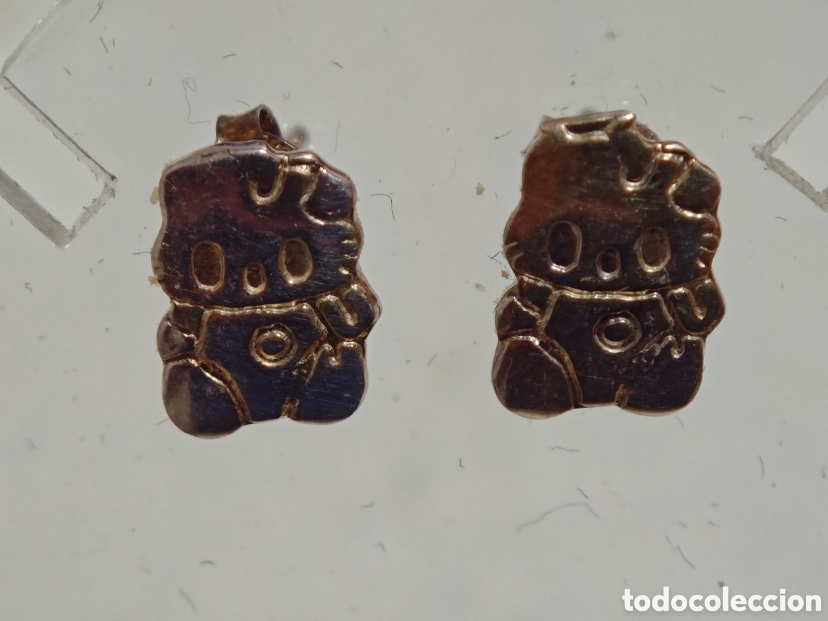 Joyeria: Pendientes en plata de ley escena osos - Foto 1