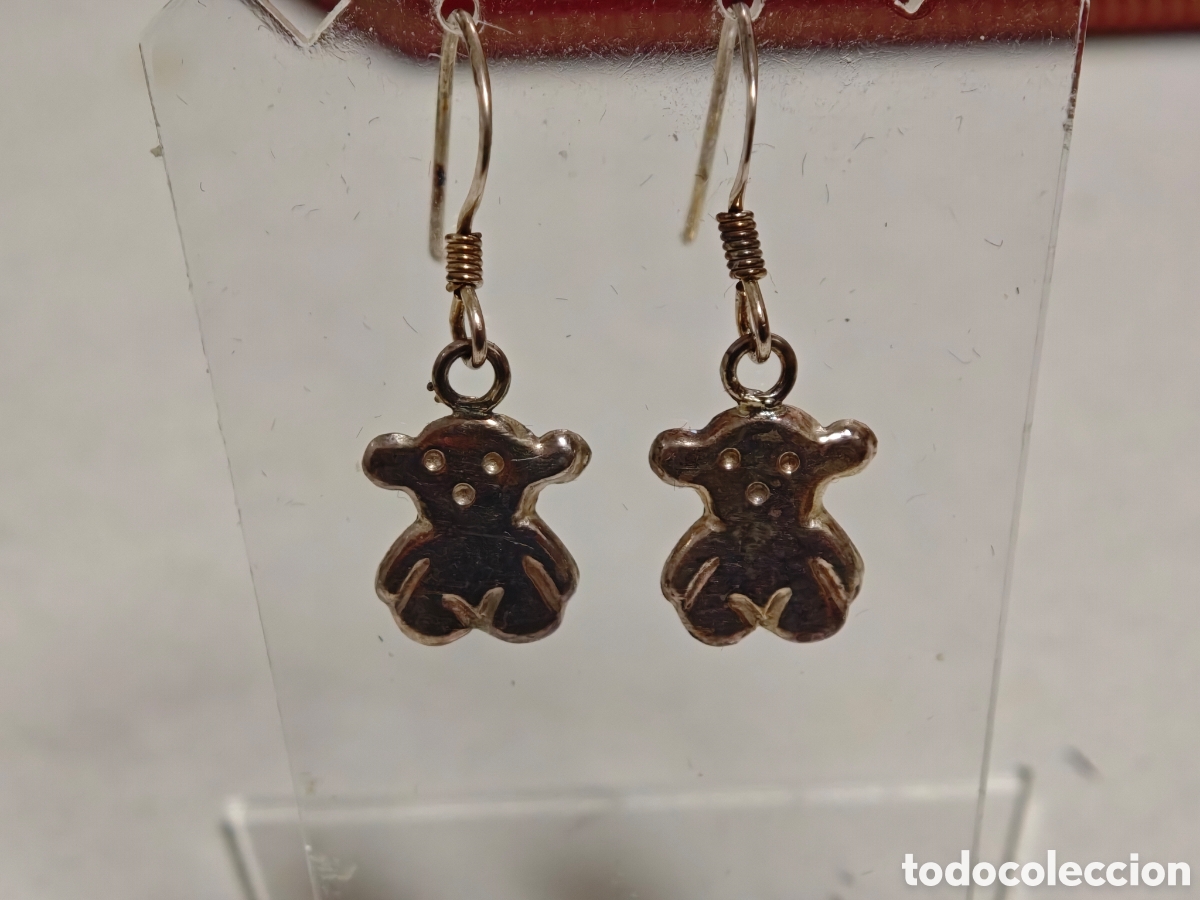 Joyeria: Pendientes en plata de ley escena osos - Foto 2