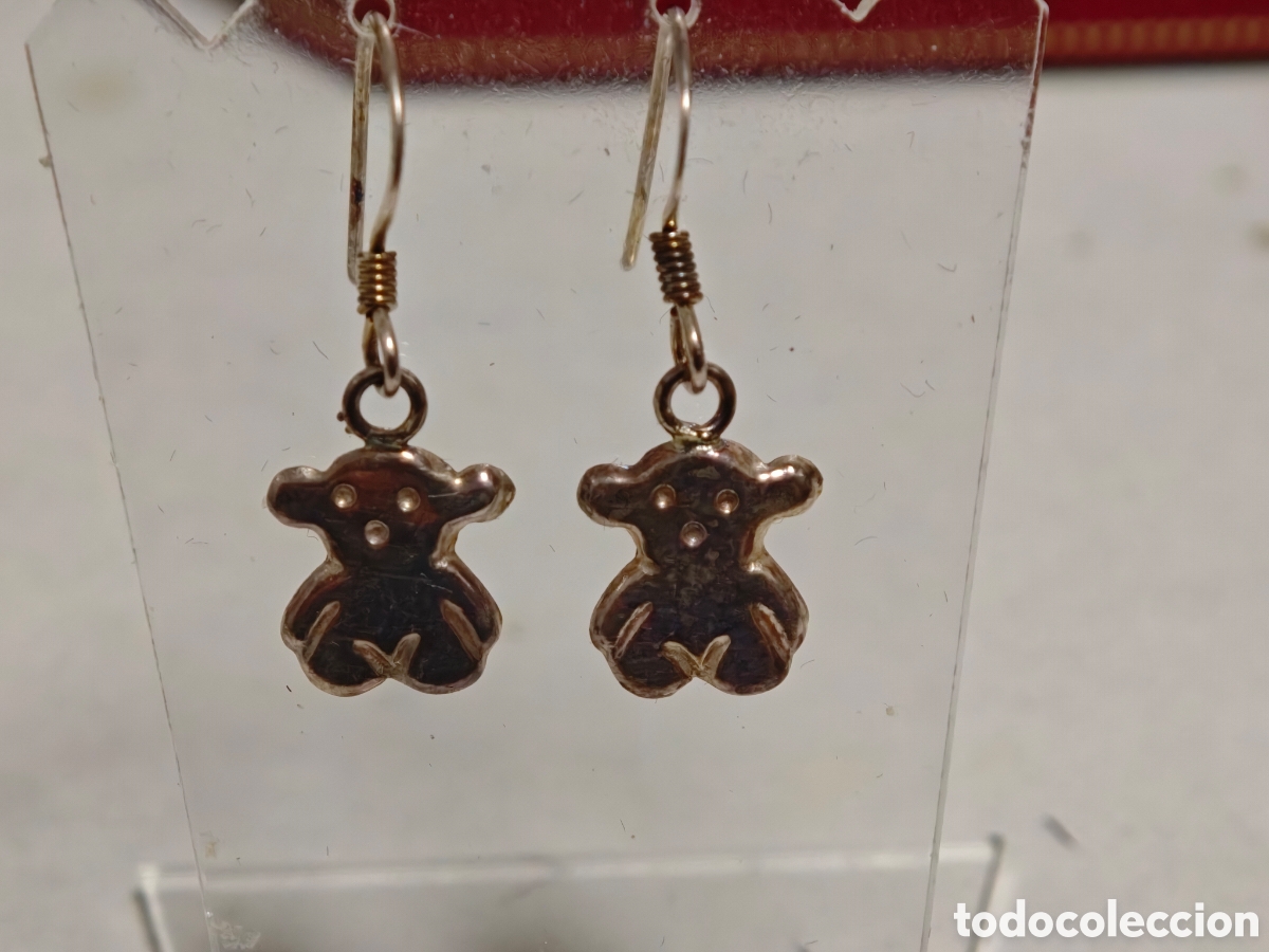 Joyeria: Pendientes en plata de ley escena osos - Foto 3
