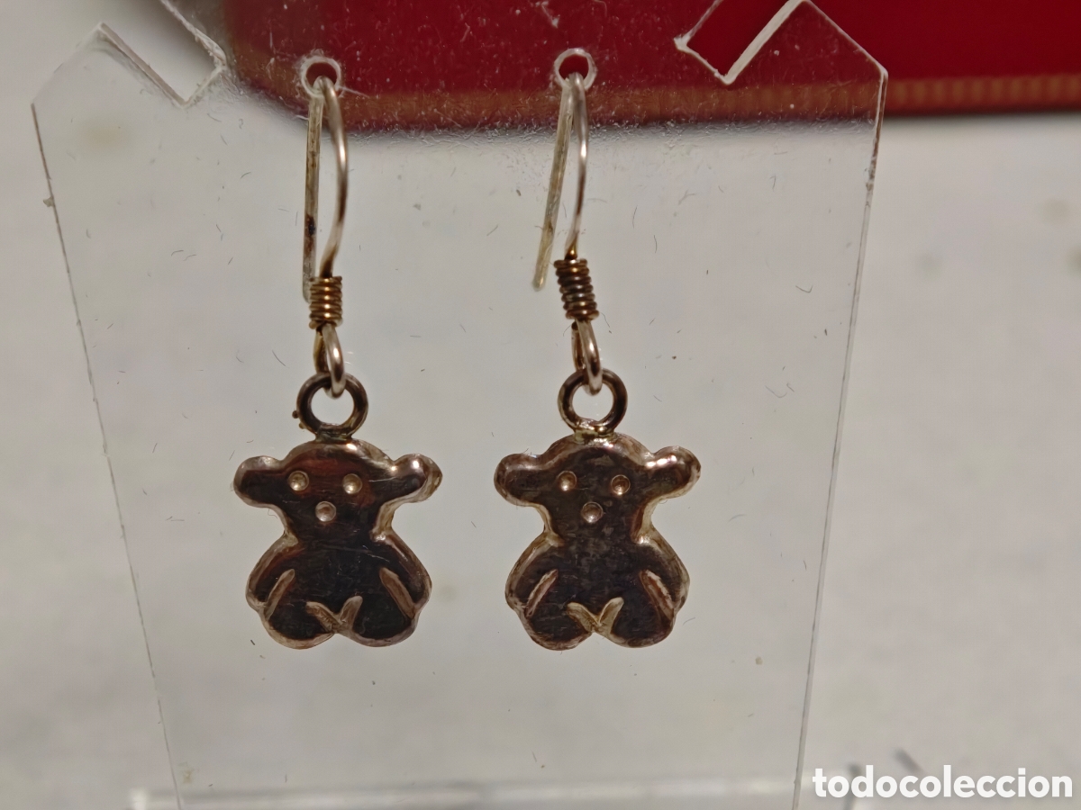 Joyeria: Pendientes en plata de ley escena osos - Foto 4