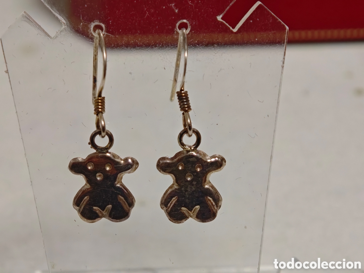 Joyeria: Pendientes en plata de ley escena osos - Foto 1