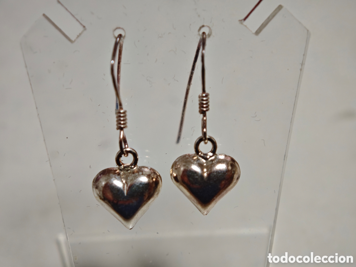 Joyeria: Pendientes en plata de ley escena corazones - Foto 3