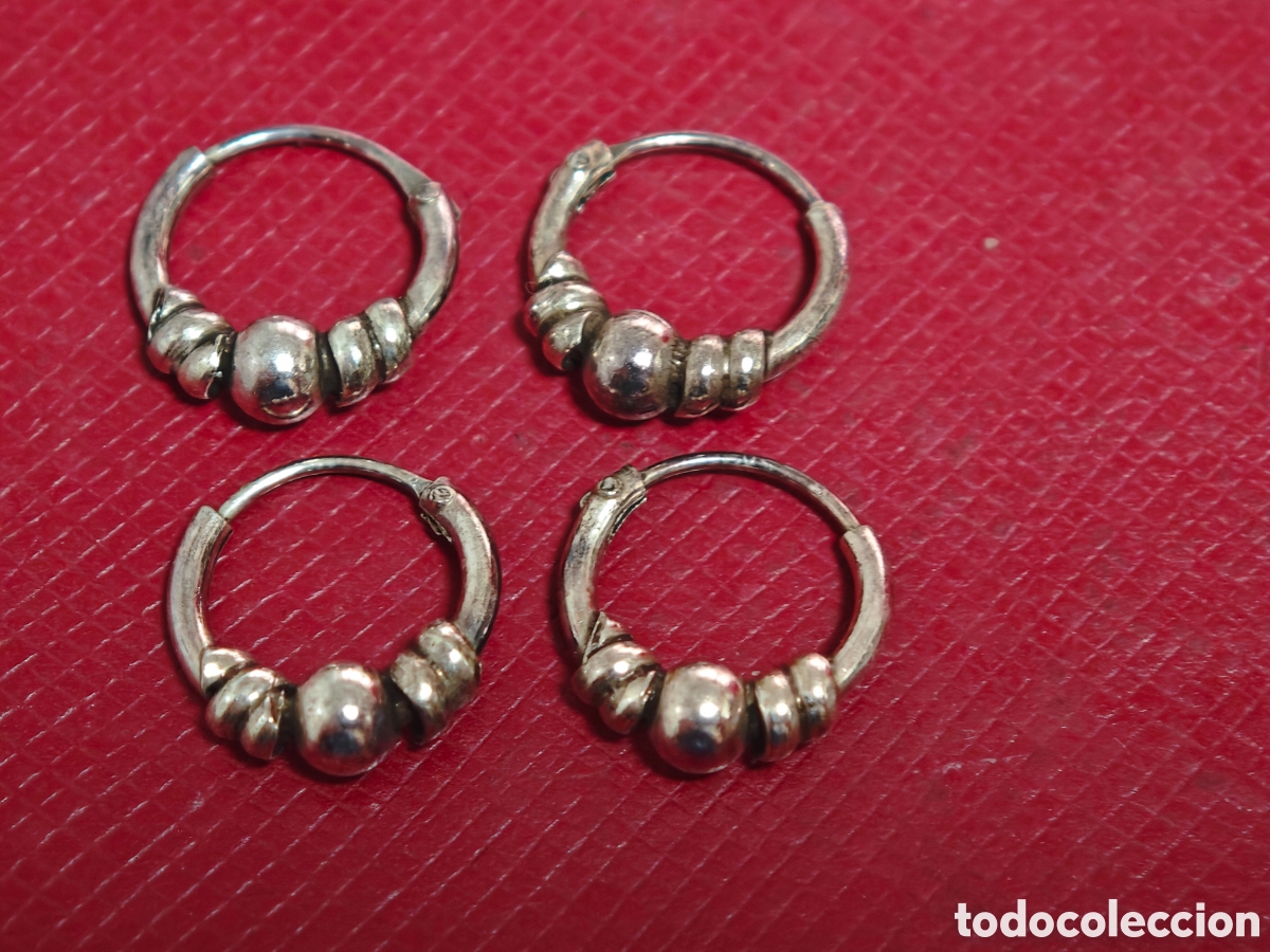 Joyeria: Dos pares de pendientes en plata de ley - Foto 2