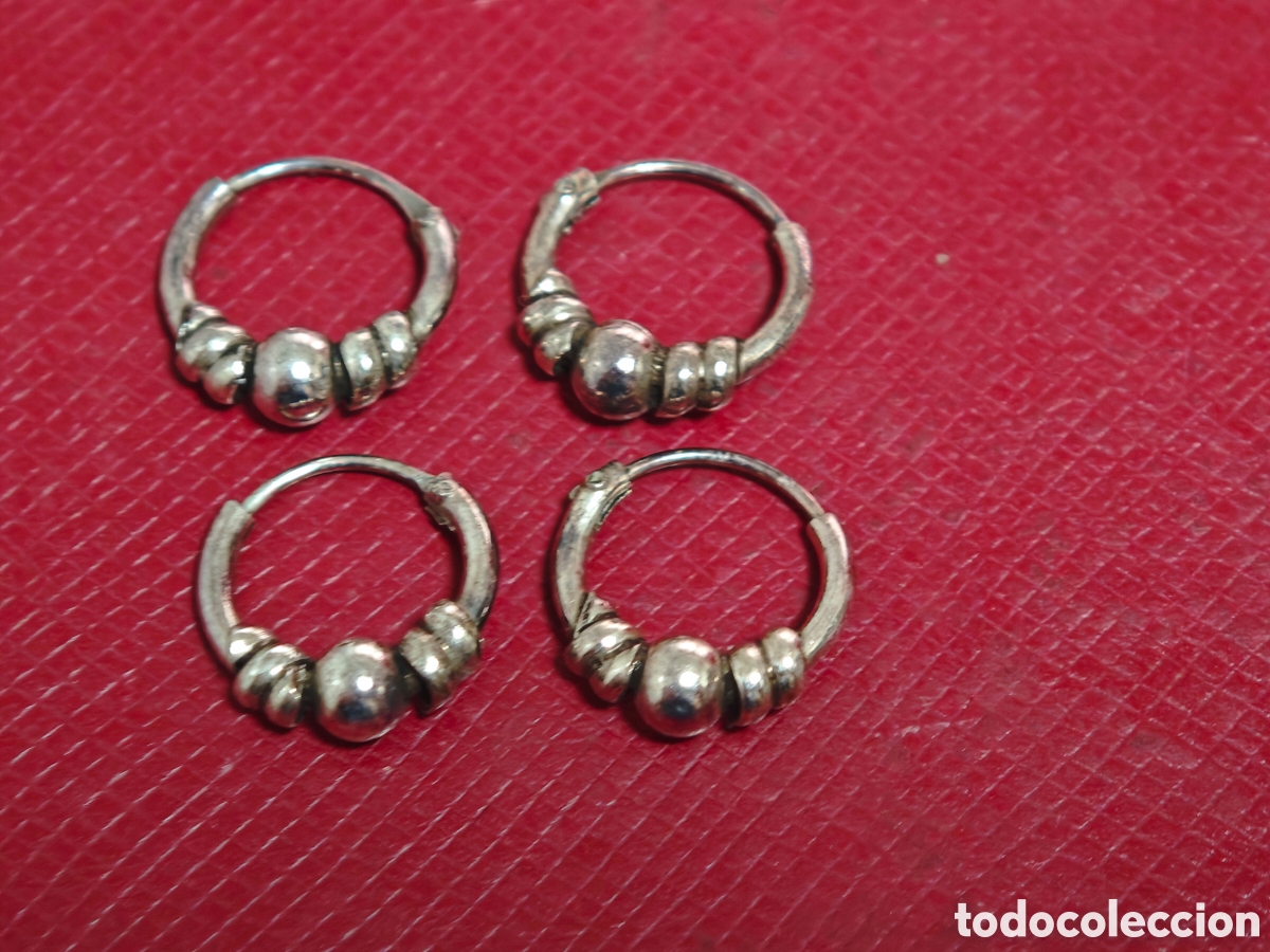 Joyeria: Dos pares de pendientes en plata de ley - Foto 4