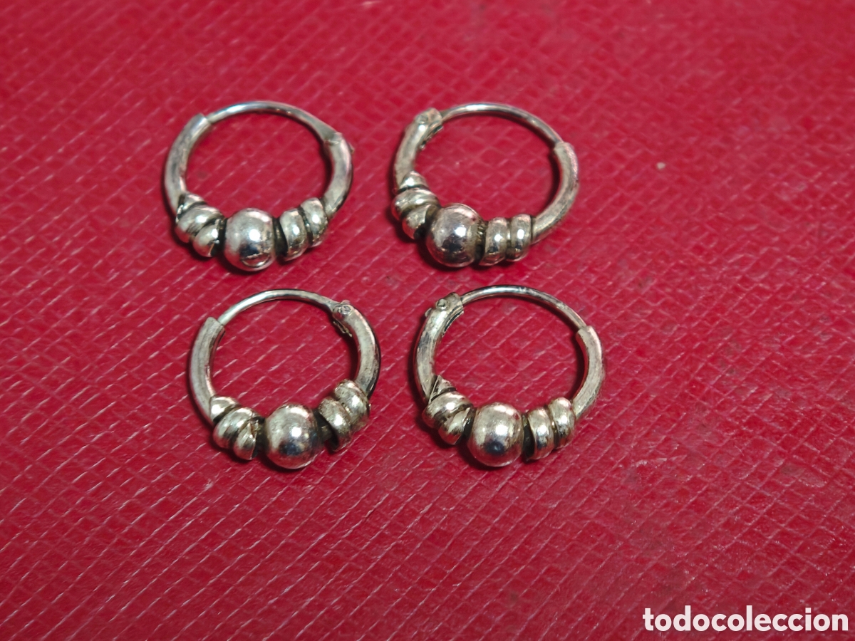 Joyeria: Dos pares de pendientes en plata de ley - Foto 5