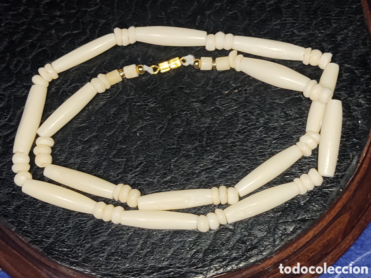 Joyeria: Collar de hueso.Vintage. - Foto 3