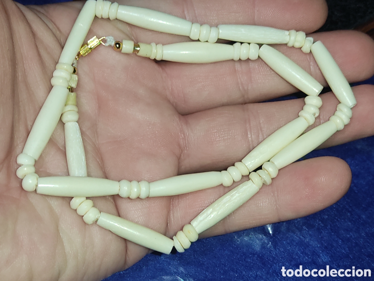 Joyeria: Collar de hueso.Vintage. - Foto 5
