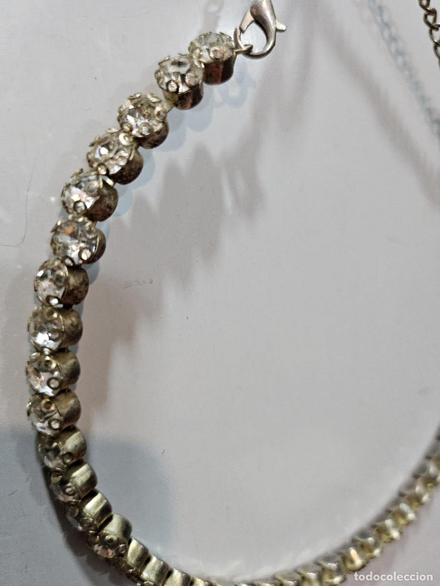Joyeria: gargantilla de metal y cristales - Foto 2