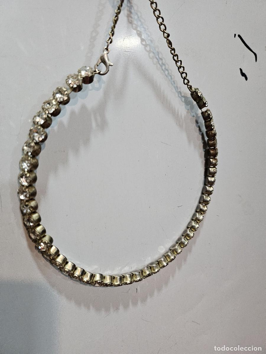 Joyeria: gargantilla de metal y cristales - Foto 3