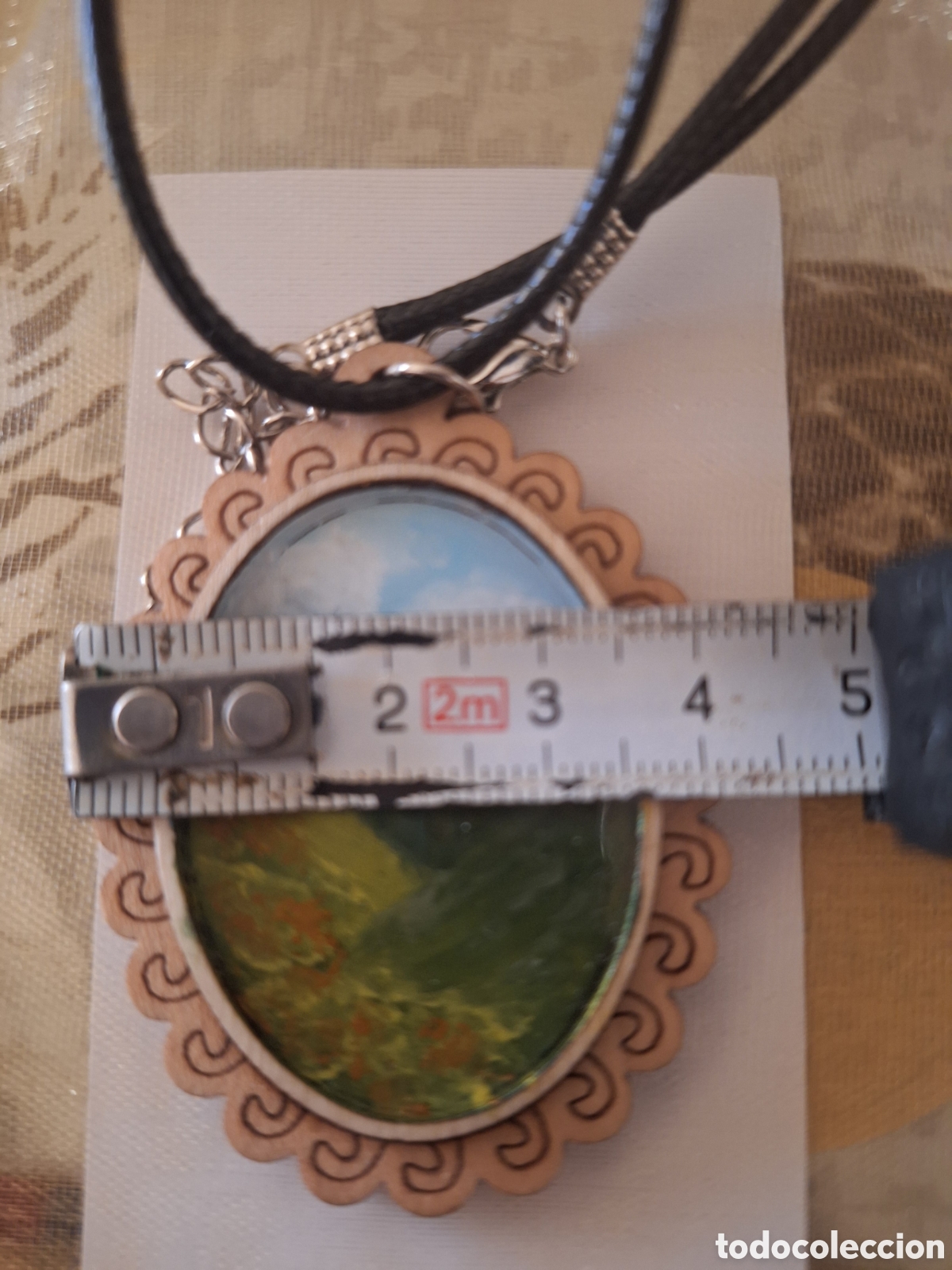 Joyeria: Colgante en madera pintado al &Oacute;leo - Foto 2