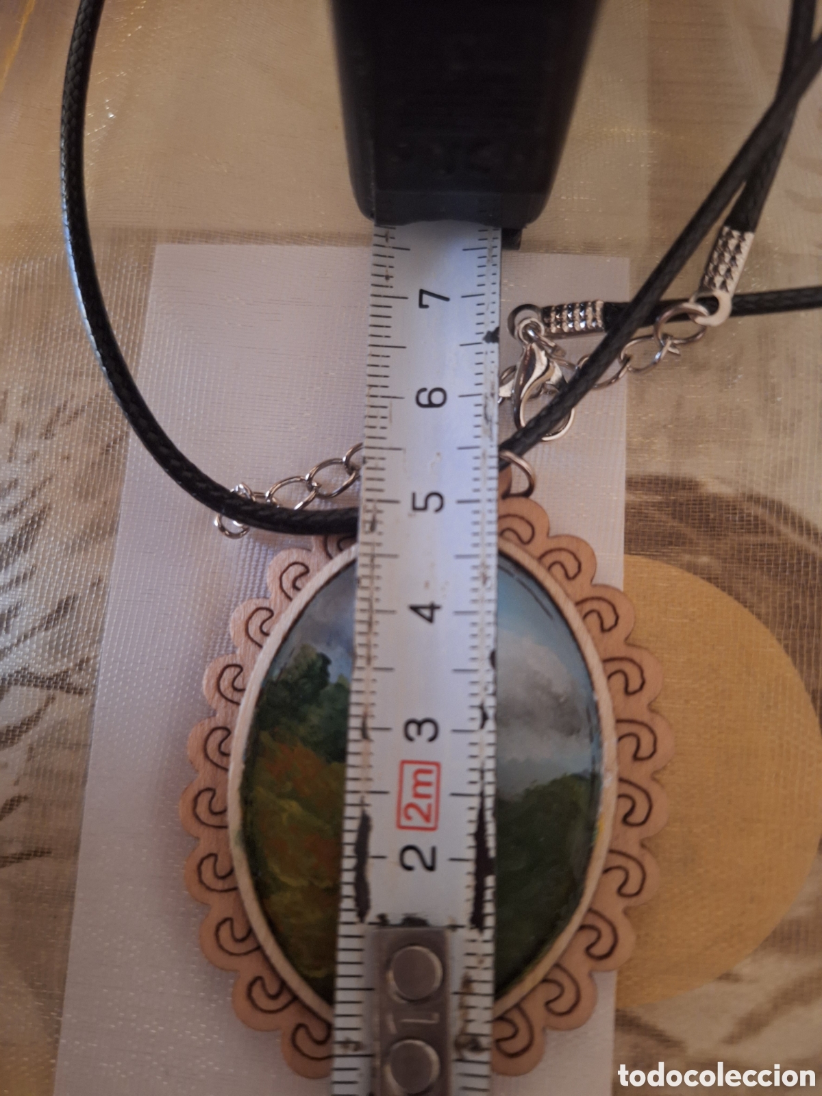 Joyeria: Colgante en madera pintado al &Oacute;leo - Foto 3