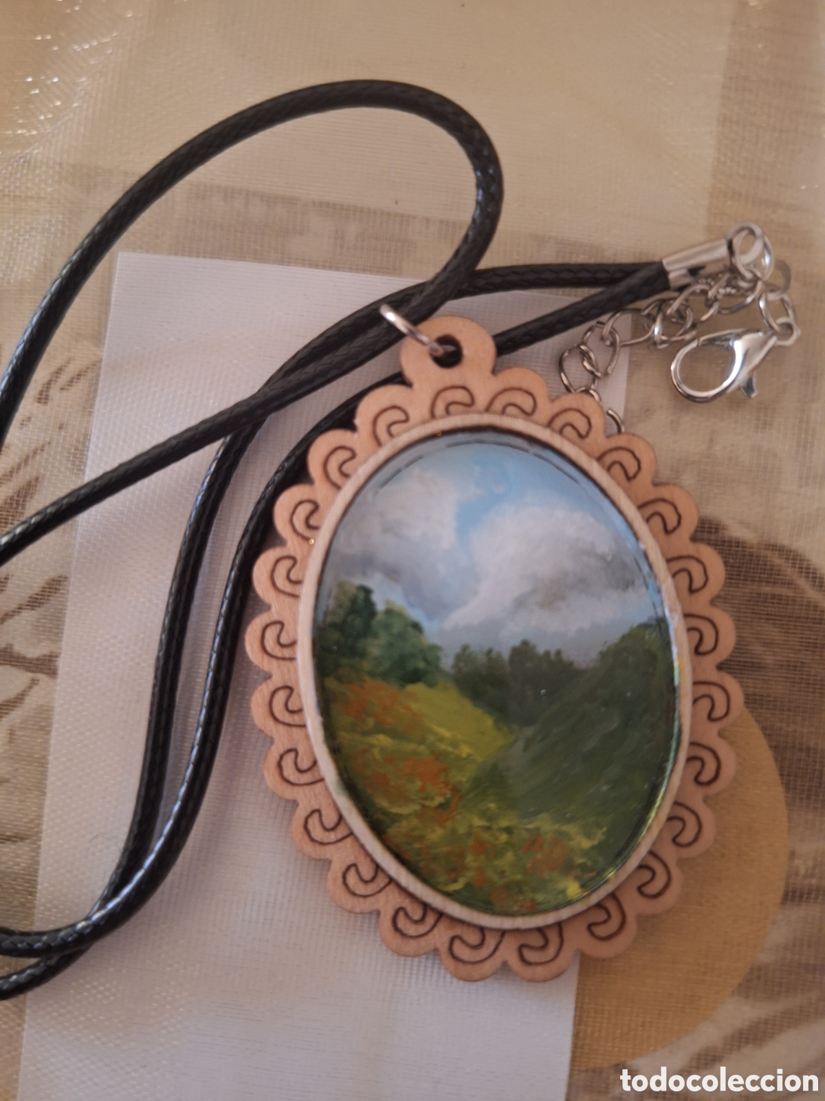 Joyeria: Colgante en madera pintado al &Oacute;leo - Foto 4