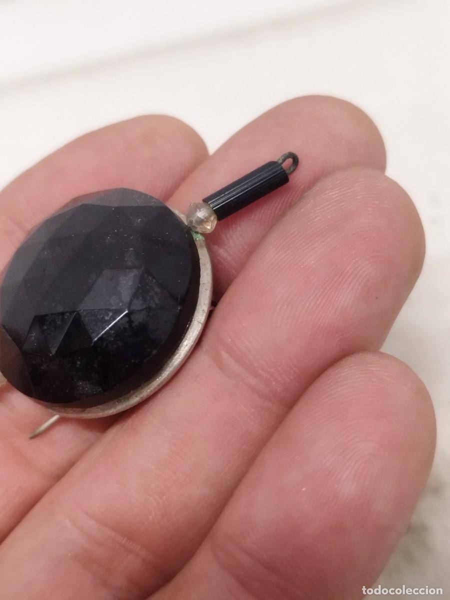 Joyeria: Antiguo broche de color negro. - Foto 4