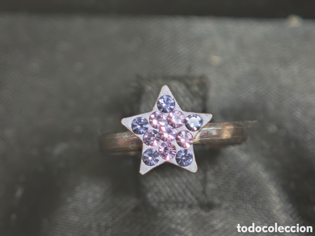 Joyeria: Anillo de plata de ley y cristales de colores - Foto 2