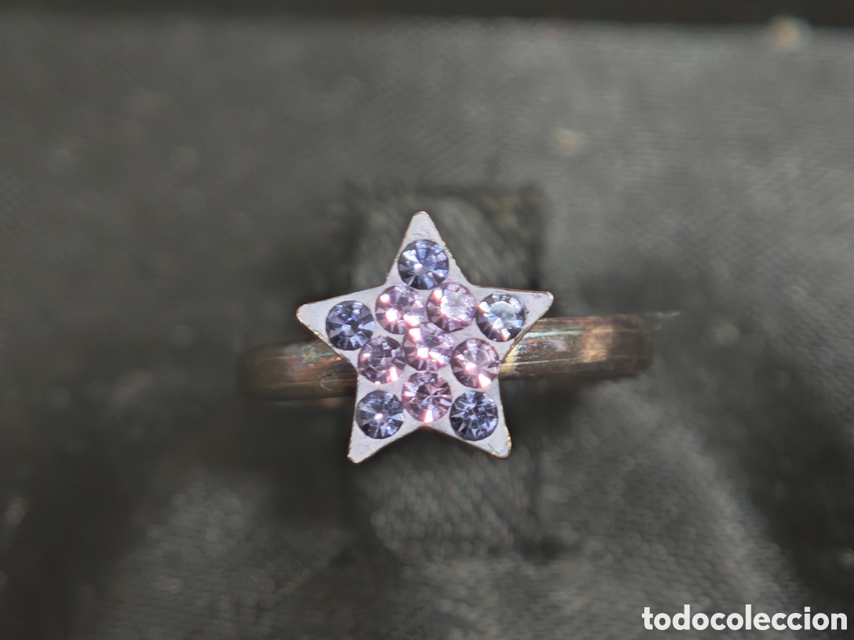 Joyeria: Anillo de plata de ley y cristales de colores - Foto 1