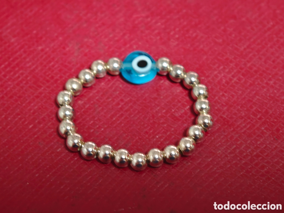 Joyeria: Anillo con bolas de plata y ojo azul - Foto 2