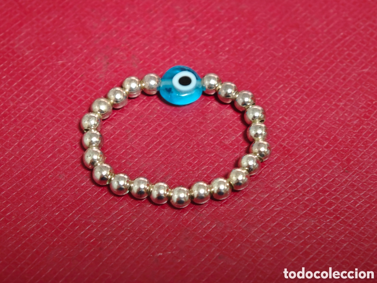 Joyeria: Anillo con bolas de plata y ojo azul - Foto 4
