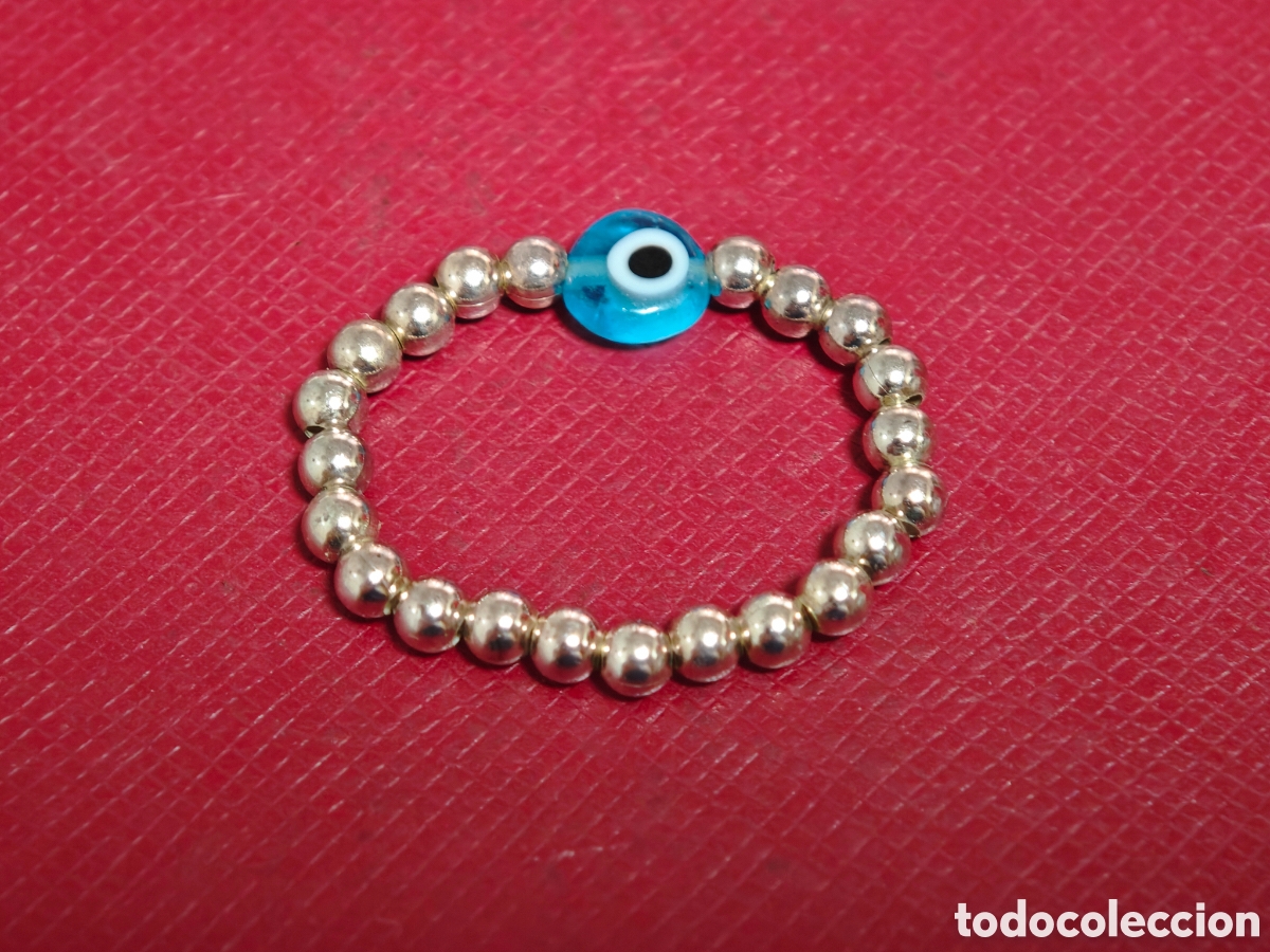 Joyeria: Anillo con bolas de plata y ojo azul - Foto 5