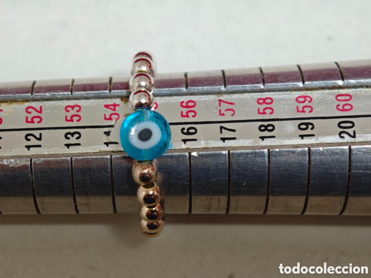 Joyeria: Anillo con bolas de plata y ojo azul - Foto 6