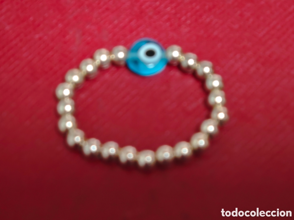 Joyeria: Anillo con bolas de plata y ojo azul - Foto 1