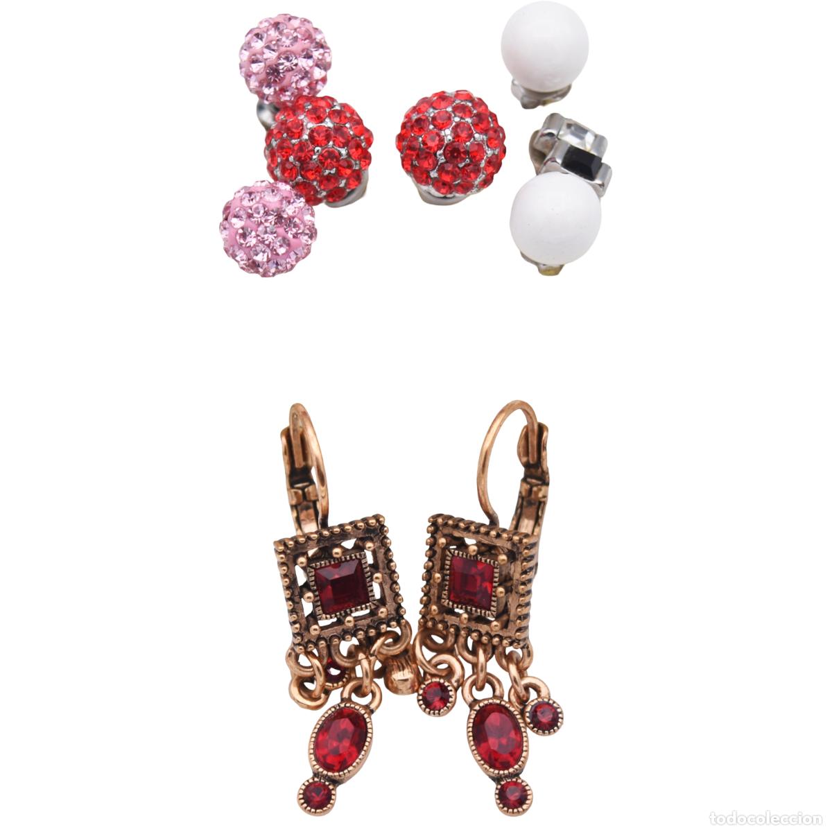 Joyeria: Pendientes, conjunto de 4 pares y un suelto - Foto 2