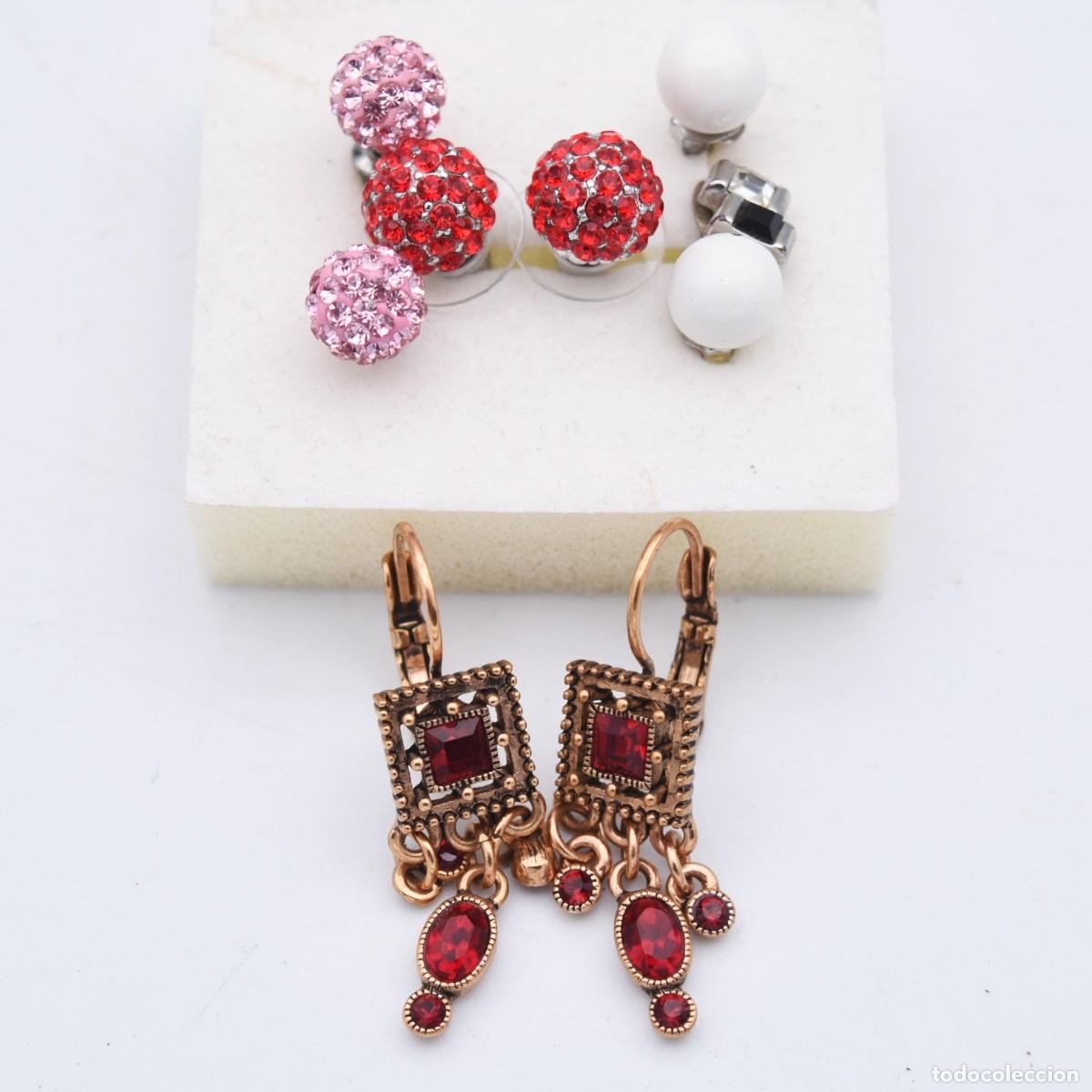Joyeria: Pendientes, conjunto de 4 pares y un suelto - Foto 3