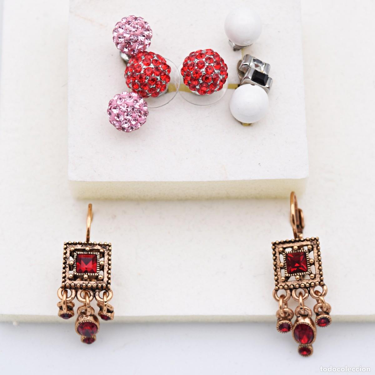 Joyeria: Pendientes, conjunto de 4 pares y un suelto - Foto 4