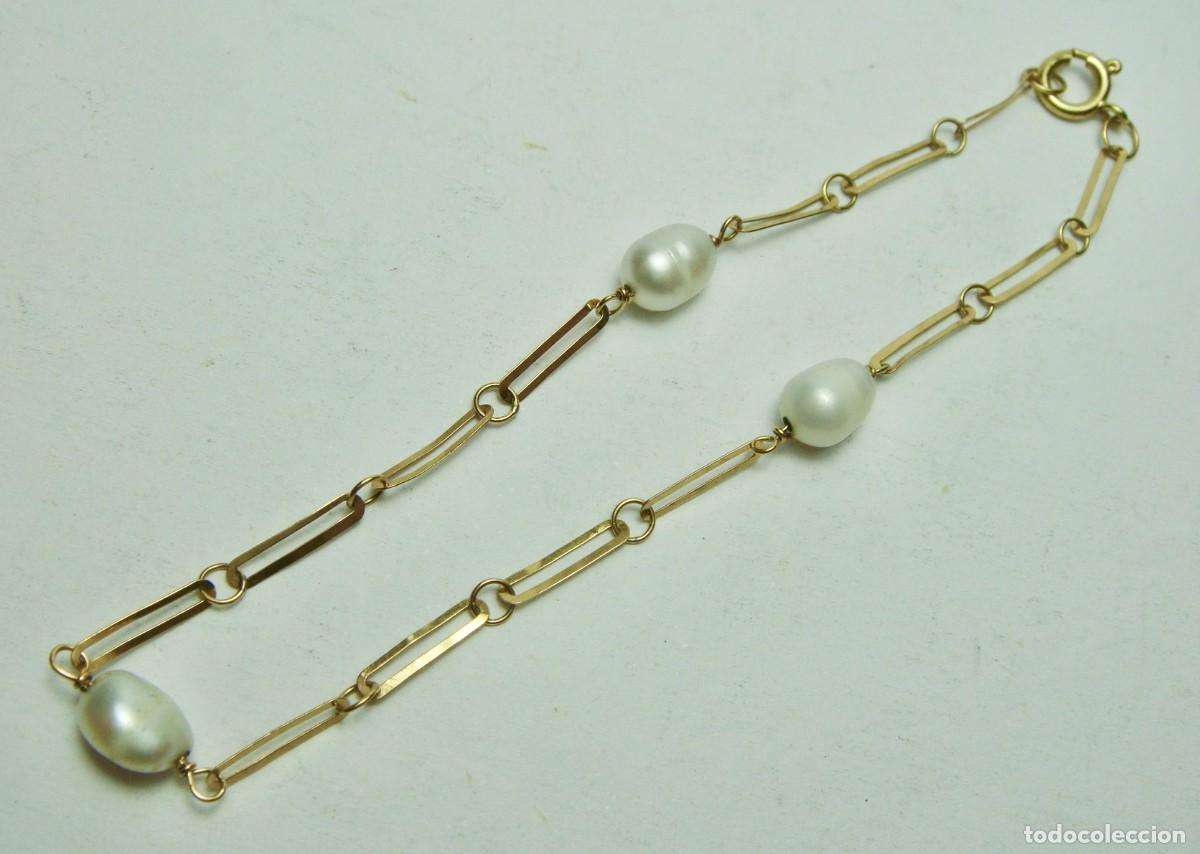 Joyeria: Pulsera con perlas cultivadas &middot; Oro 18 K - Foto 1