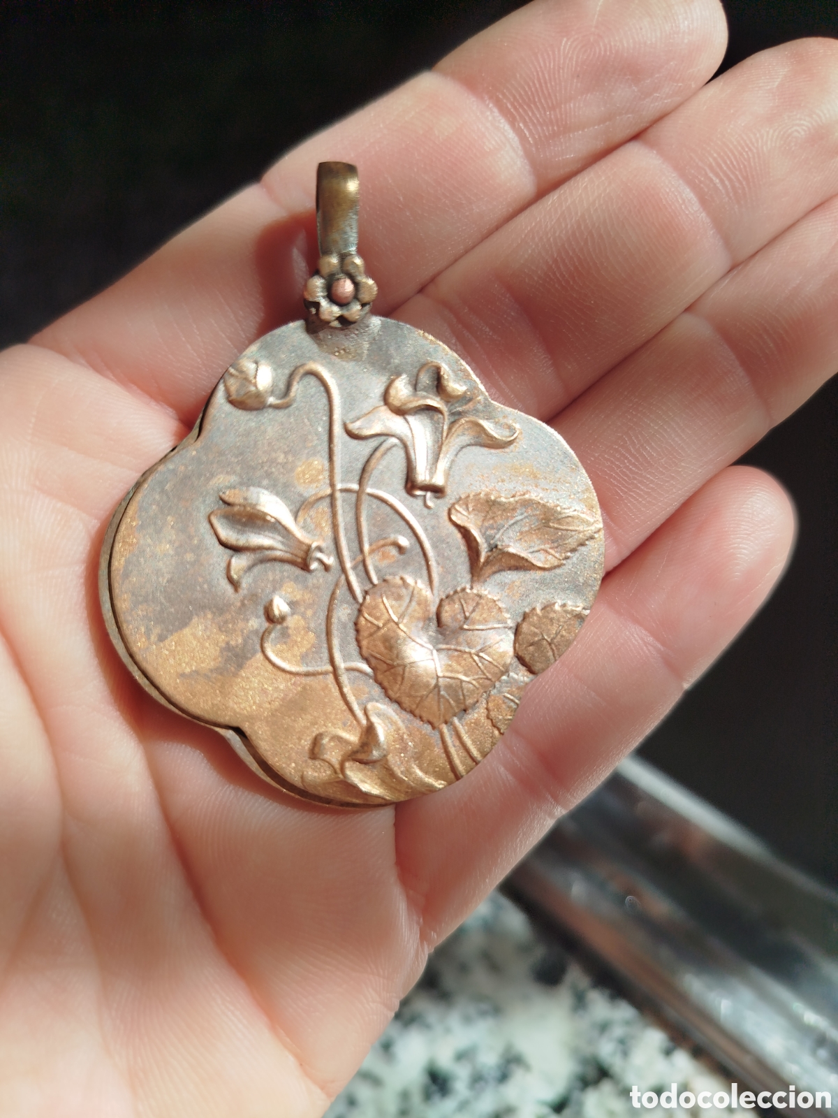 Joyeria: Colgante Art Nouveau con compartimento - Foto 8