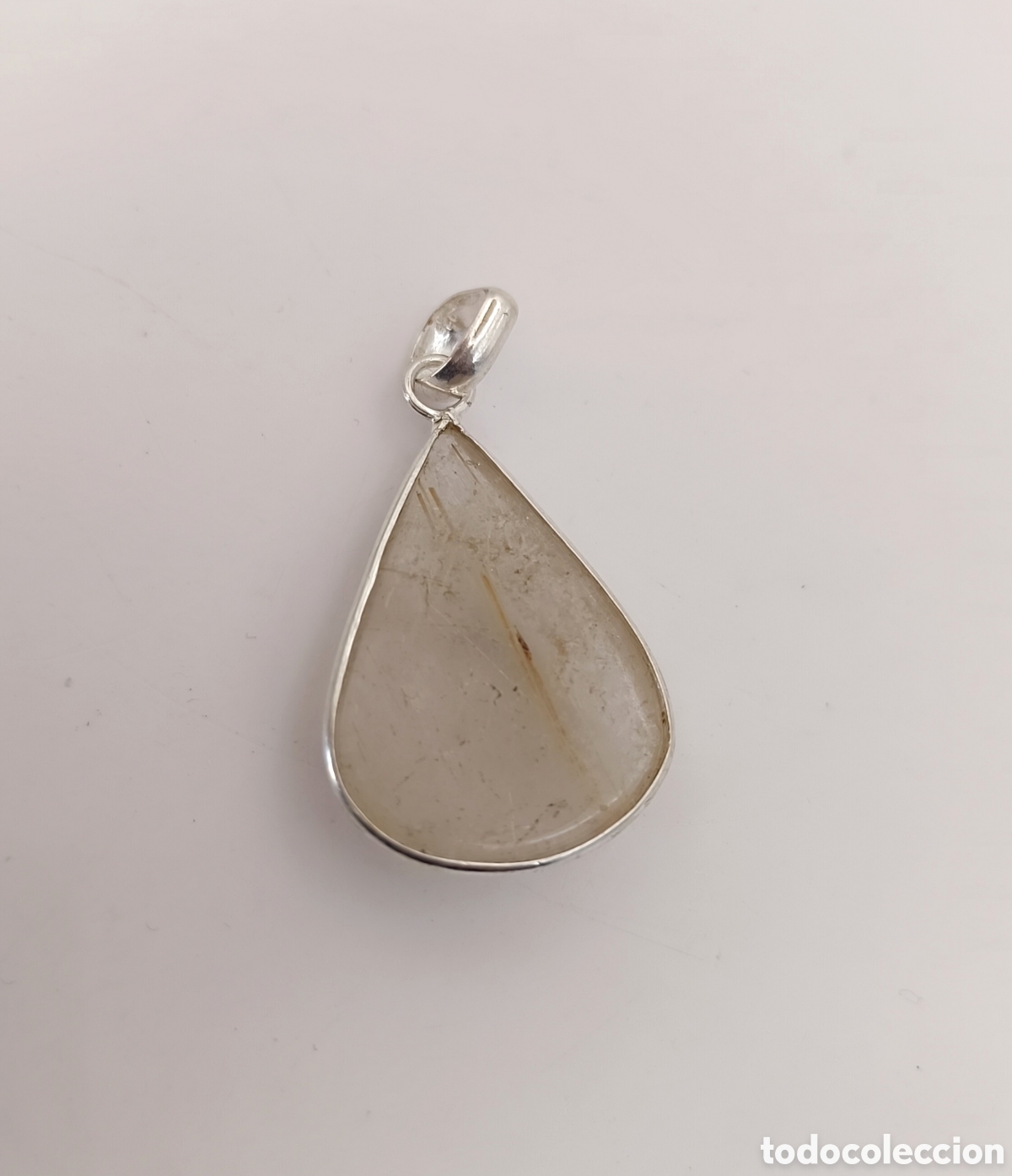 Joyeria: Collar de Cuarzo Rutilado Dorado en Plata de Ley - Foto 3