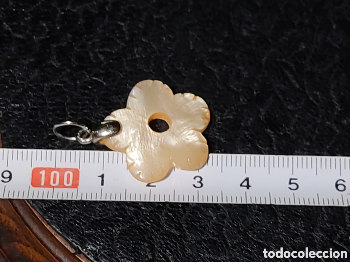Joyeria: Colgante flor de n&aacute;car.Vintage. - Foto 4