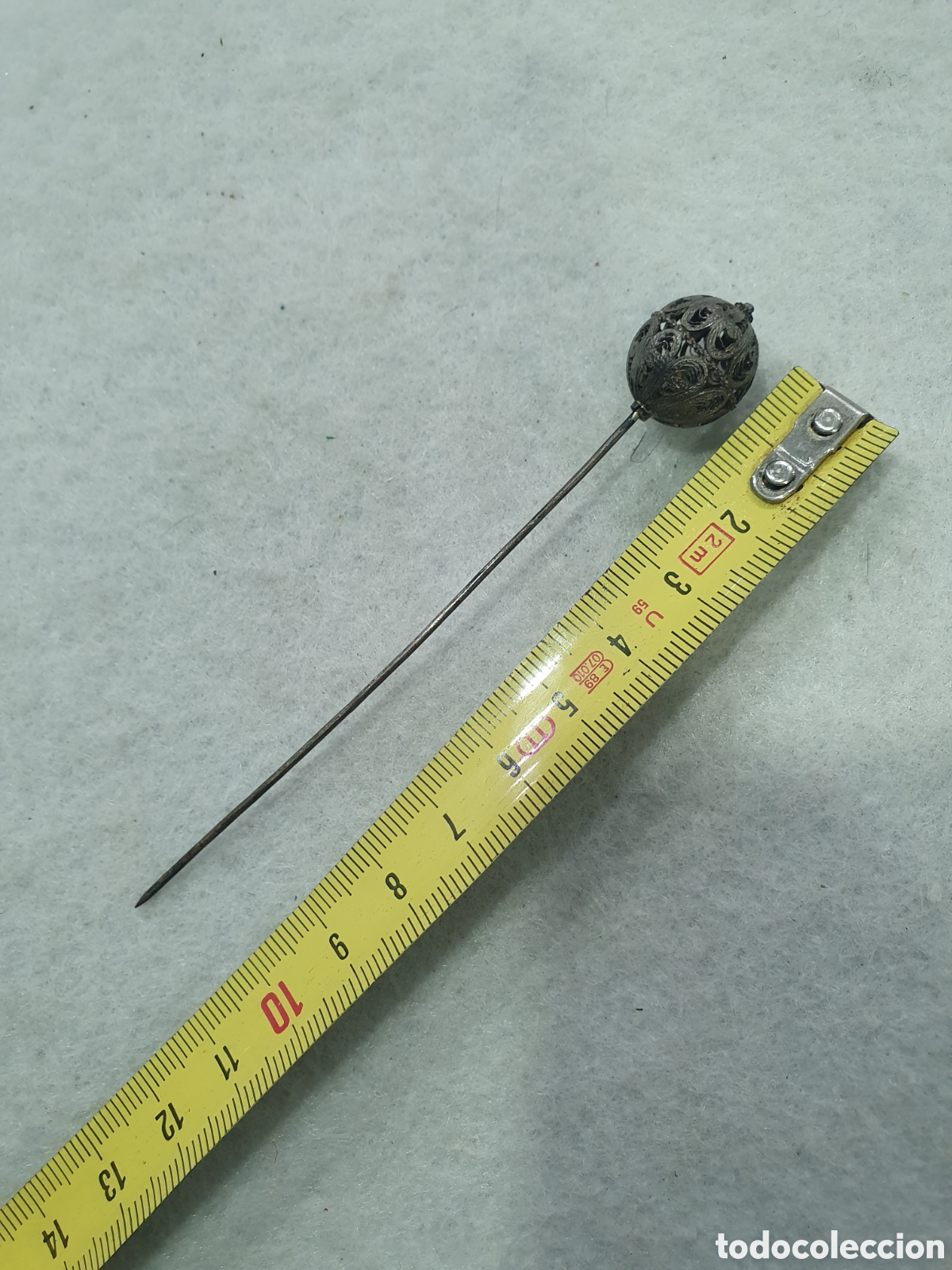 Joyeria: Antiguo alfiler en filigrana. (L115) - Foto 2
