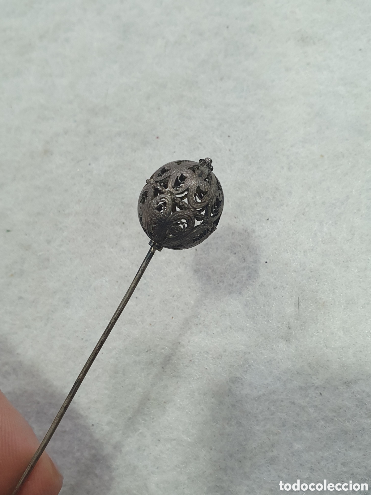 Joyeria: Antiguo alfiler en filigrana. (L115) - Foto 3