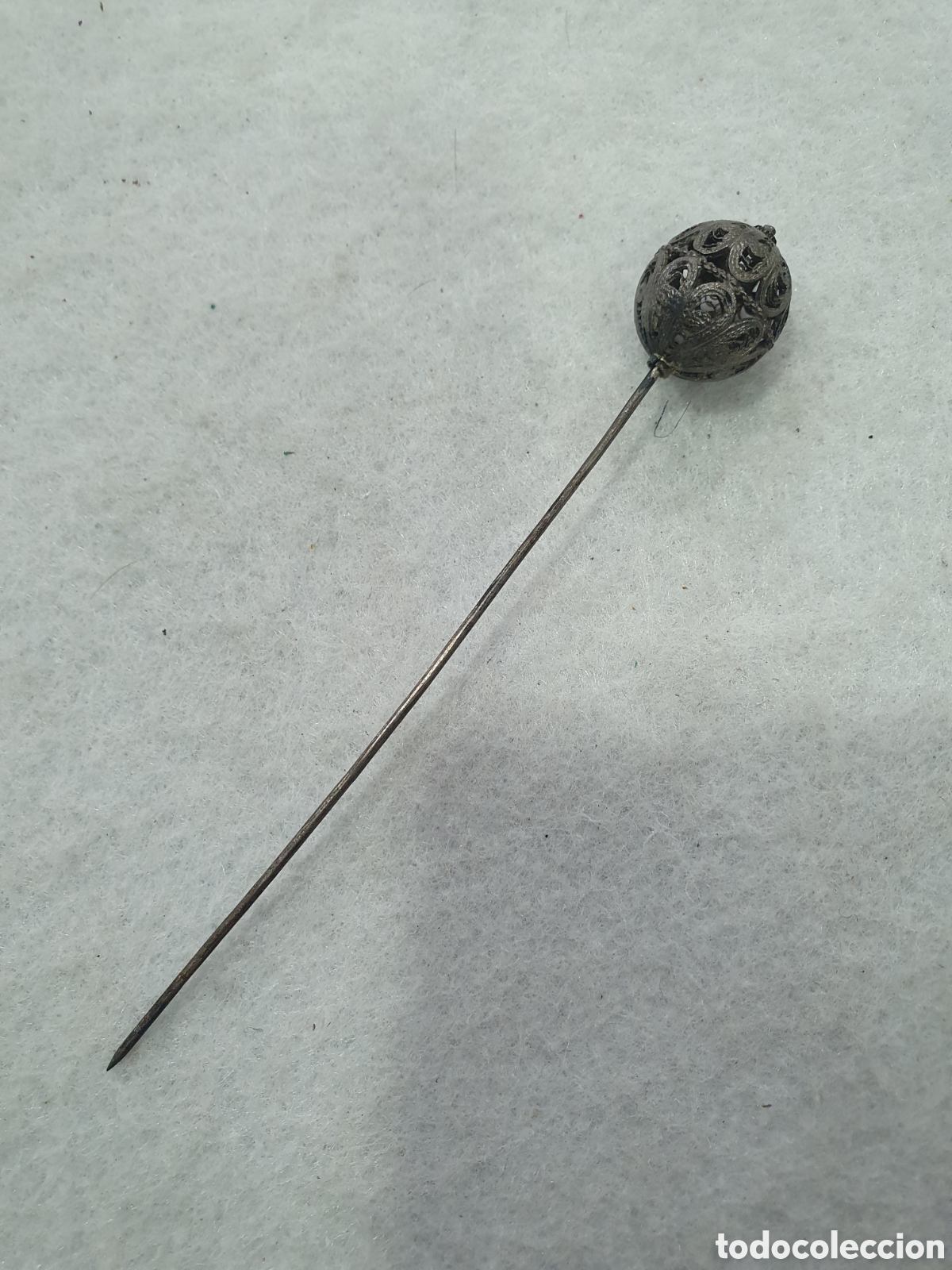 Joyeria: Antiguo alfiler en filigrana. (L115) - Foto 1