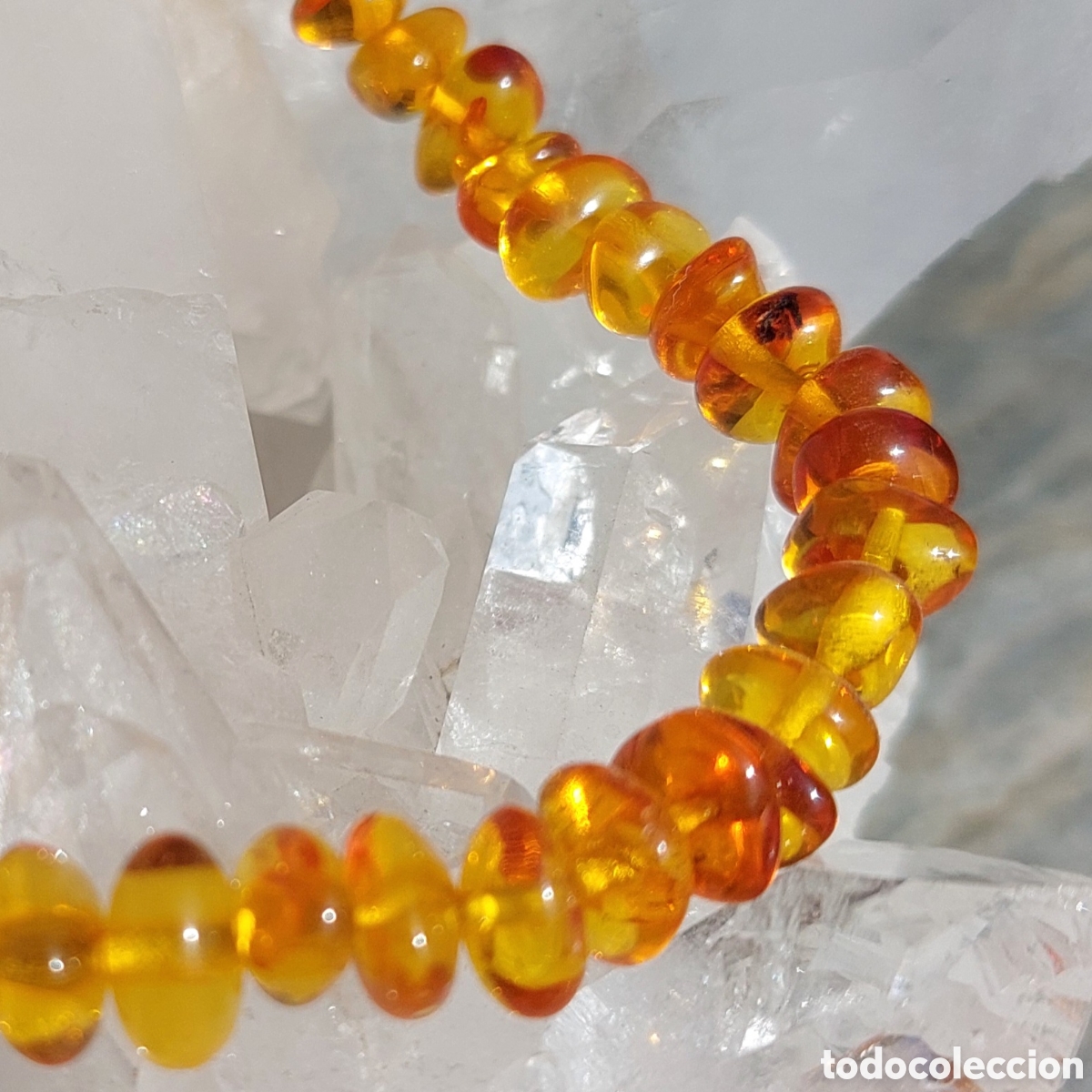 Joyeria: Pulsera El&aacute;stica de &Aacute;mbar B&aacute;ltico 18 cm - Foto 2