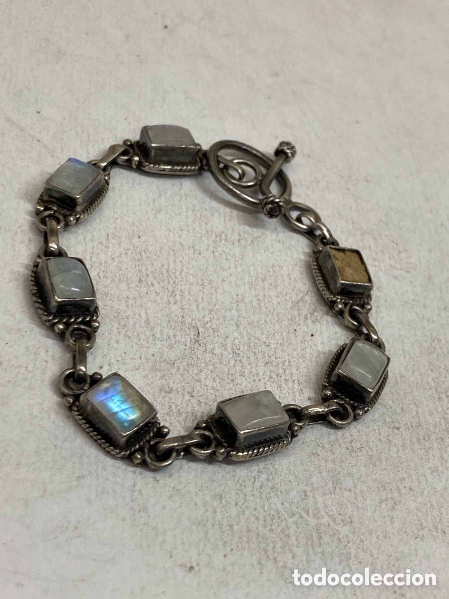 Joyeria: Pulsera de plata y piedra luna Pul337 - Foto 1