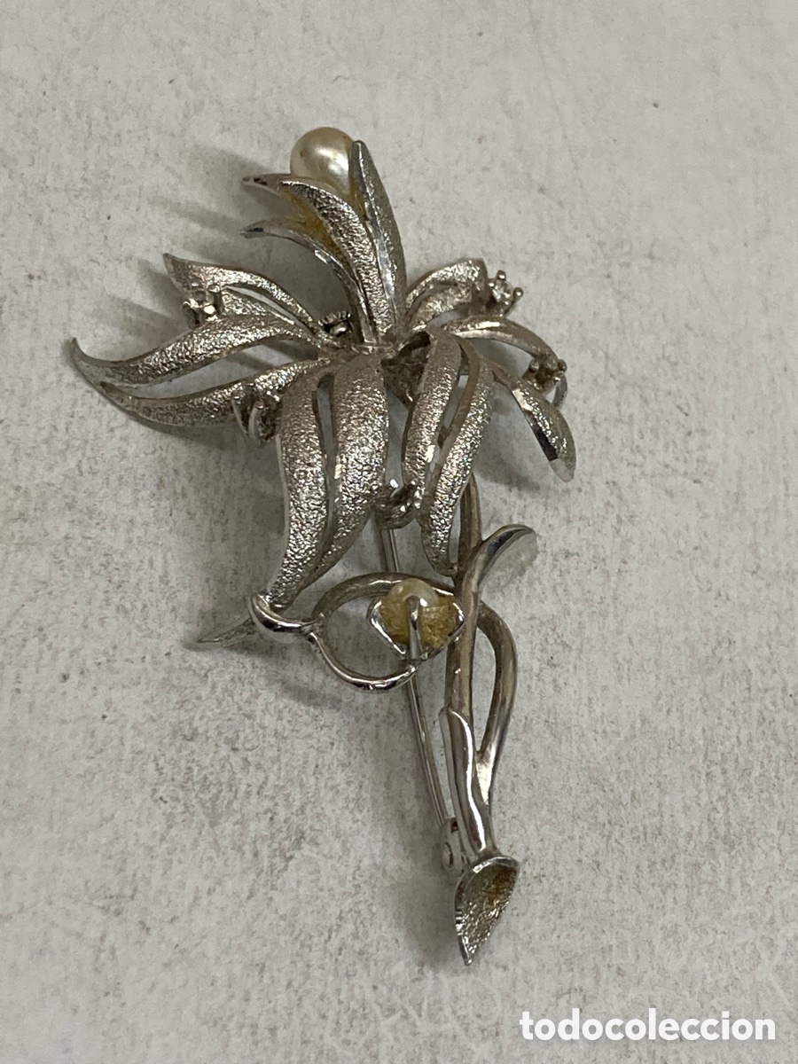 Joyeria: Broche de plata y perla B215 - Foto 1