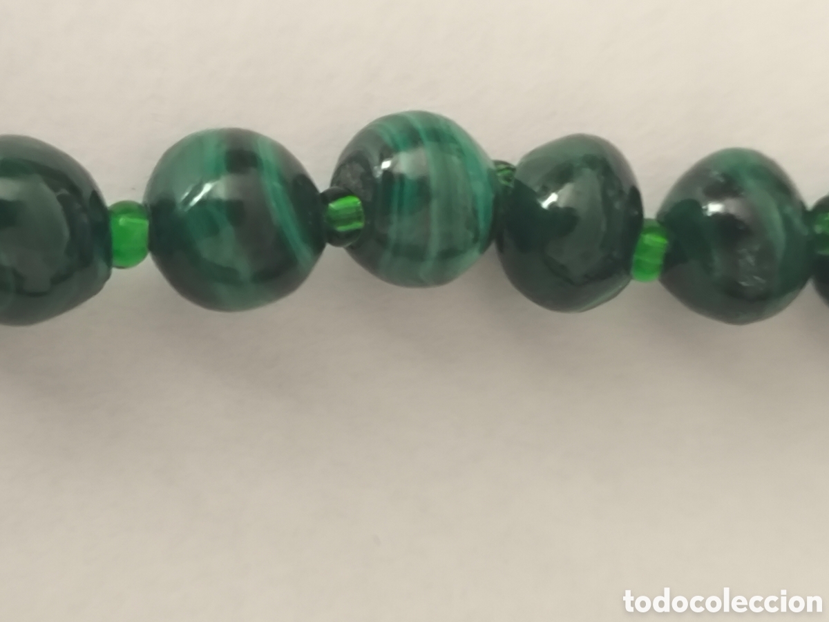 Joyeria: Collar de perlas de malaquita - Foto 3