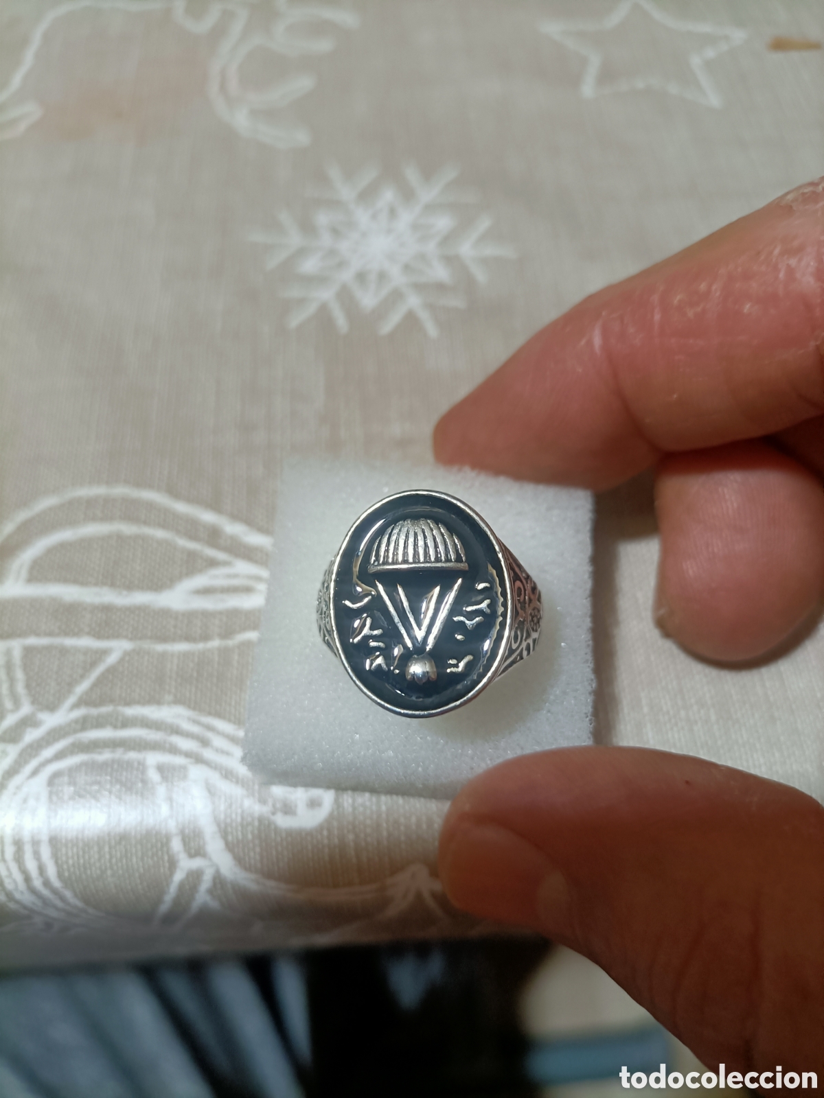 Joyeria: Acero,Anillo Tipo Sello Tallado - Foto 2