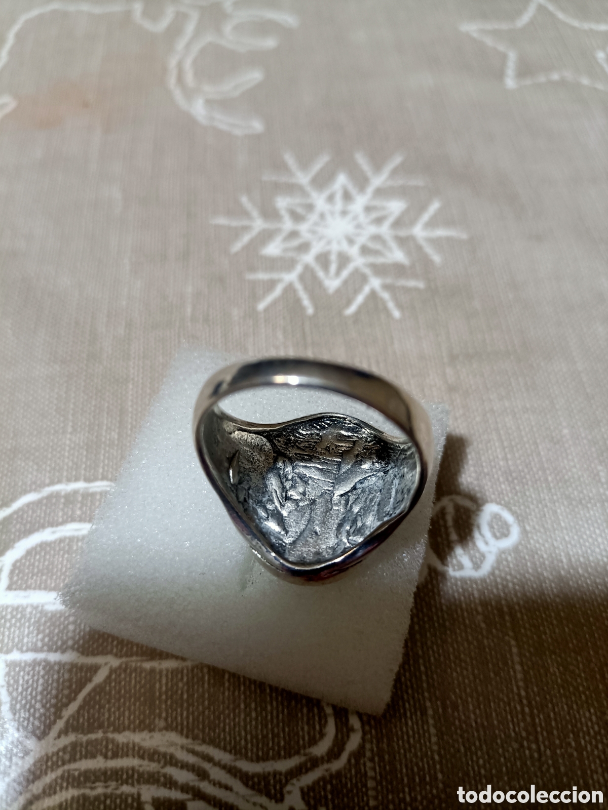 Joyeria: Acero,Anillo Tipo Sello Tallado - Foto 5