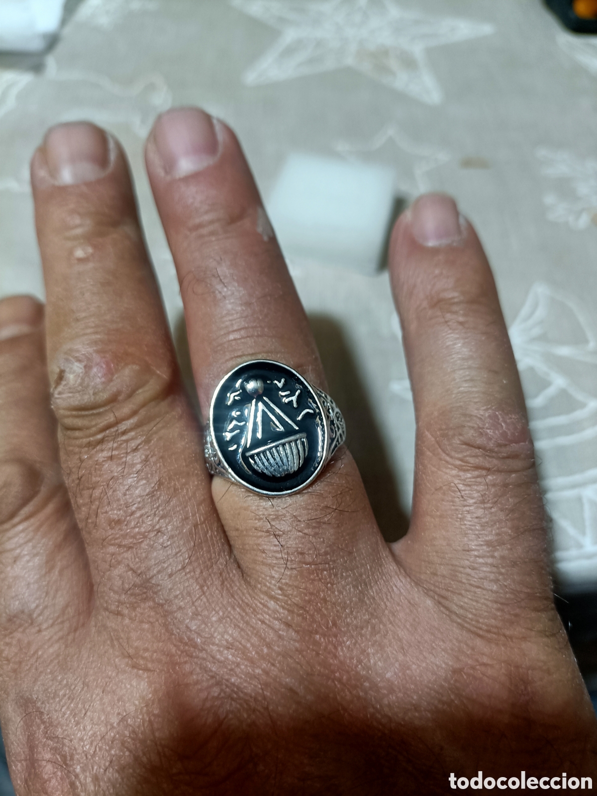 Joyeria: Acero,Anillo Tipo Sello Tallado - Foto 7
