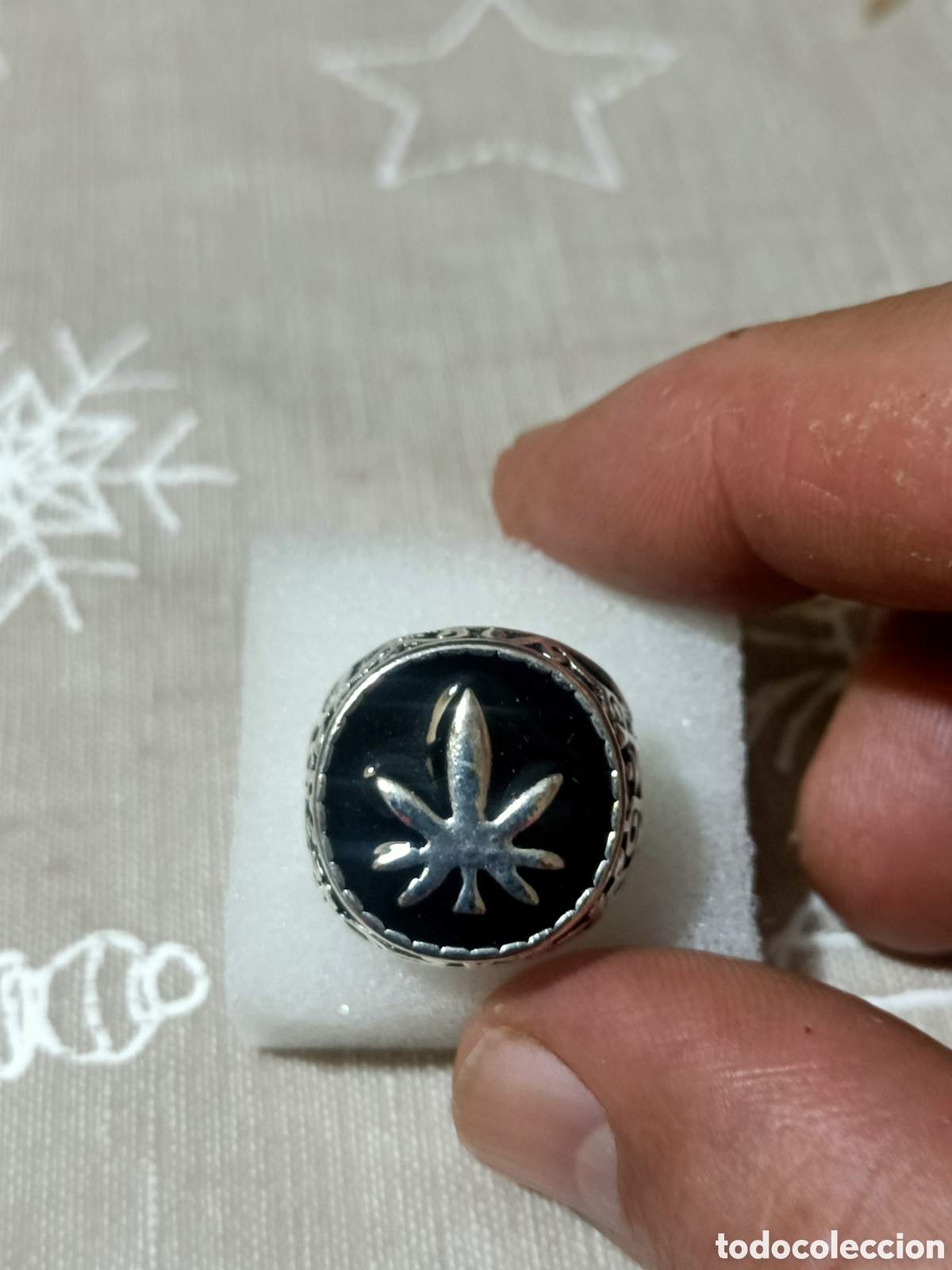 Joyeria: Acero, Anillo Tipo Sello Tallado - Foto 2
