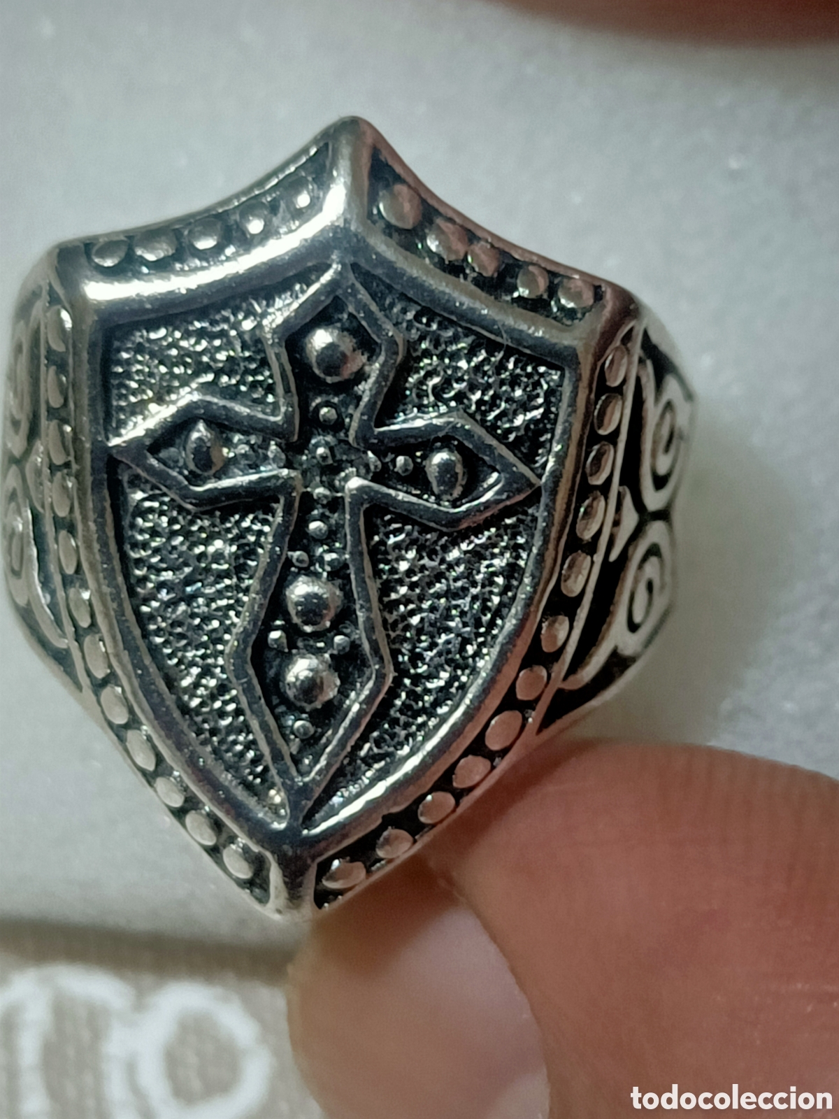 Joyeria: Acero,Anillo Tipo Sello Tallado - Foto 3