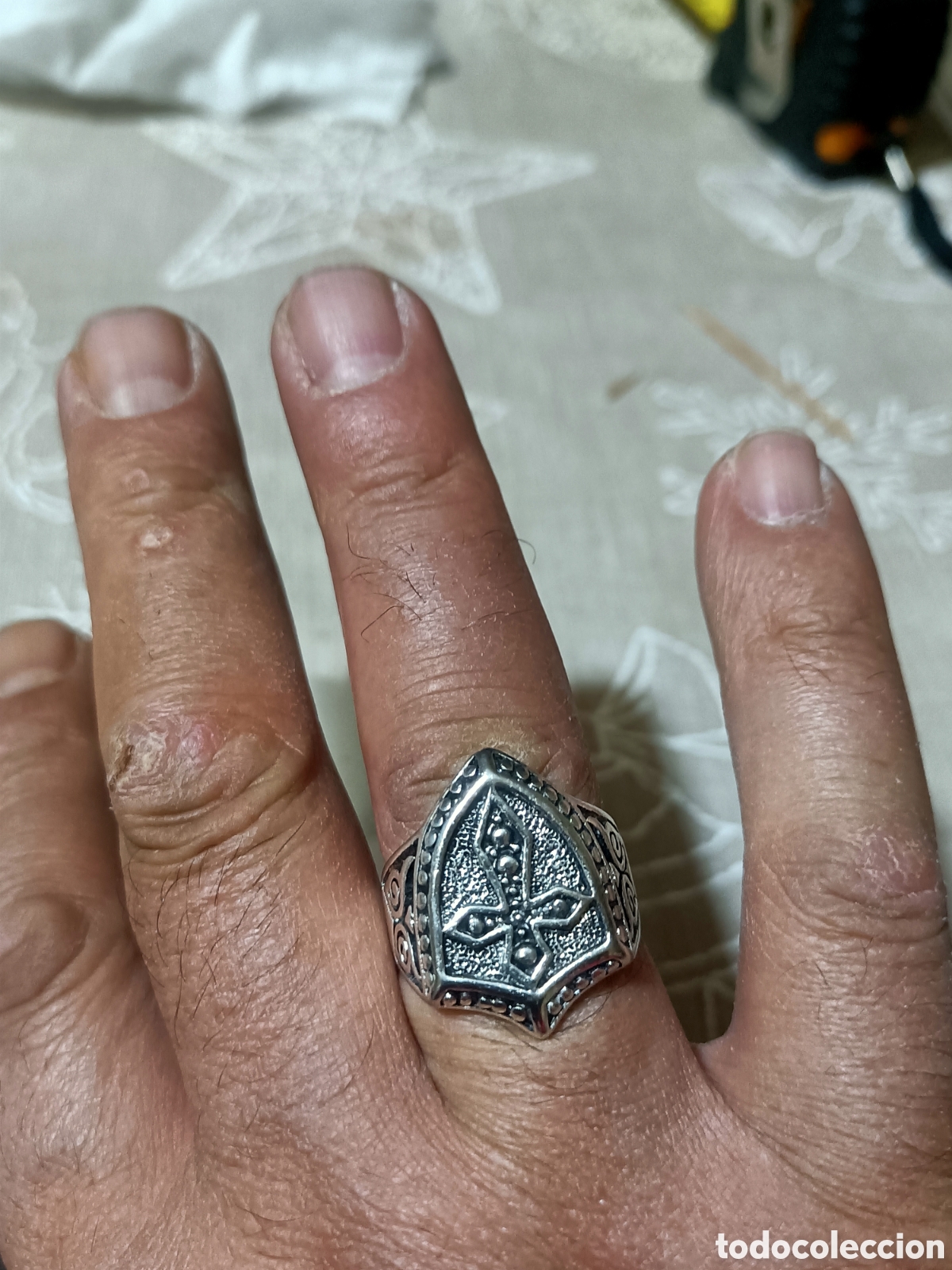 Joyeria: Acero,Anillo Tipo Sello Tallado - Foto 6