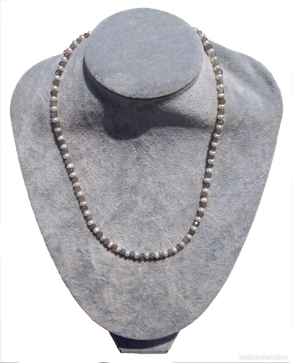 Joyeria: Collar de LABRADORITA con PERLAS, Plata - Foto 1