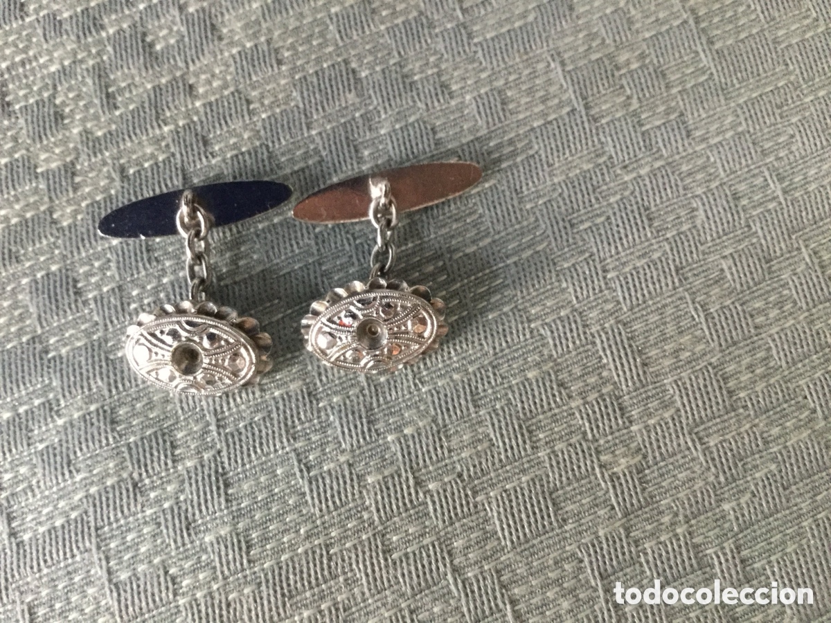 Joyeria: Gemelos antiguos del siglo XIX - Foto 2