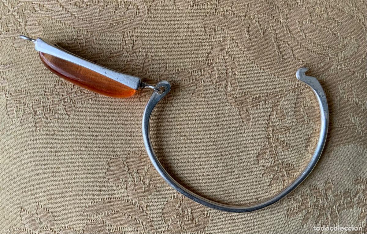 Joyeria: ANTIGUA PULSERA R&Iacute;GIDA DE &Aacute;MBAR DEL B&Aacute;LTICO Y PLATA - Foto 9