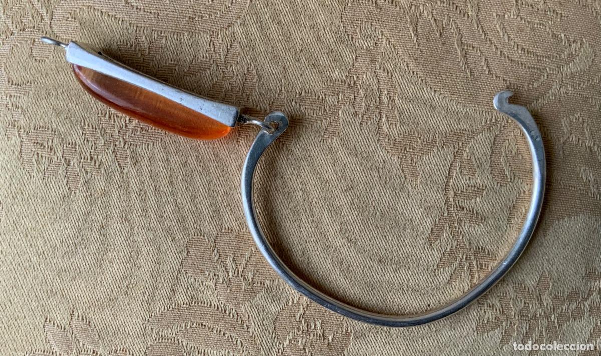 Joyeria: ANTIGUA PULSERA R&Iacute;GIDA DE &Aacute;MBAR DEL B&Aacute;LTICO Y PLATA - Foto 11
